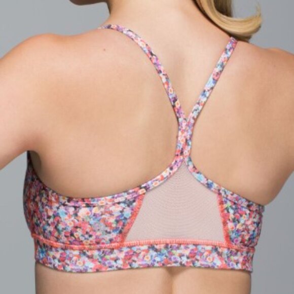 Lululemon Flow Y Bra IV Prism Petal - Size 10 - Picture 4 of 4